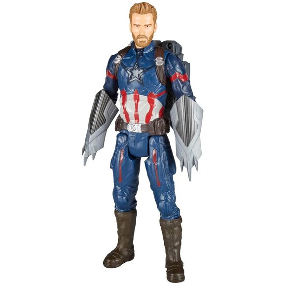 Marvel Avengers Titan Heroes Power FX Captain American Speaks French New in Box - Picture 5 of 16